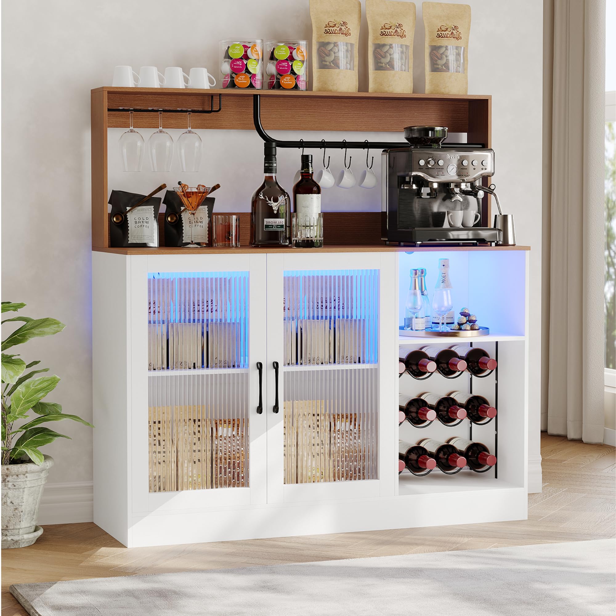 Home Bar Setup - Mueble Bar para Vinos con Luces