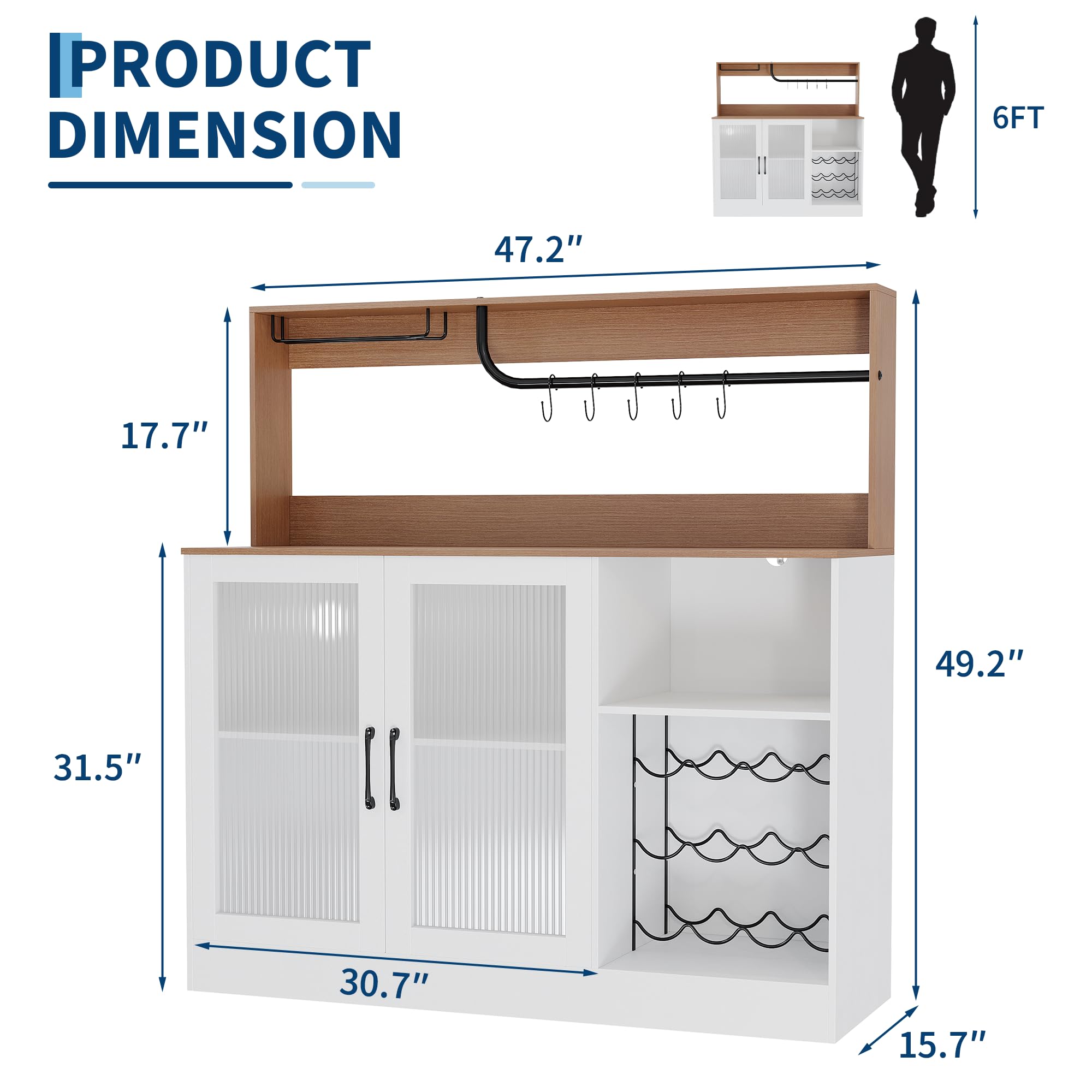 Mueble Bar para Vinos con Luce - Home Bar Setup reseña y precio