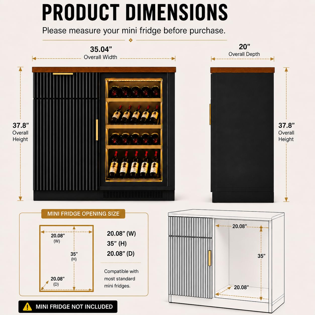 Mueble para bar de café con es - Home Bar And Fridge reseña y precio