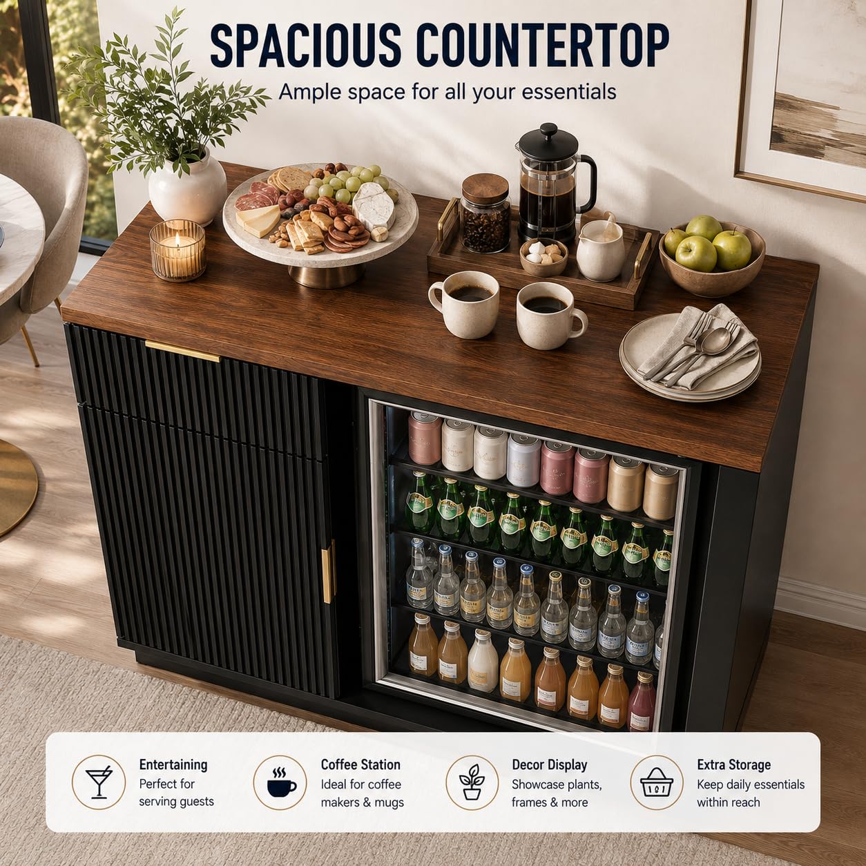 Mueble para bar de café con es - Home Bar And Fridge reseña y precio