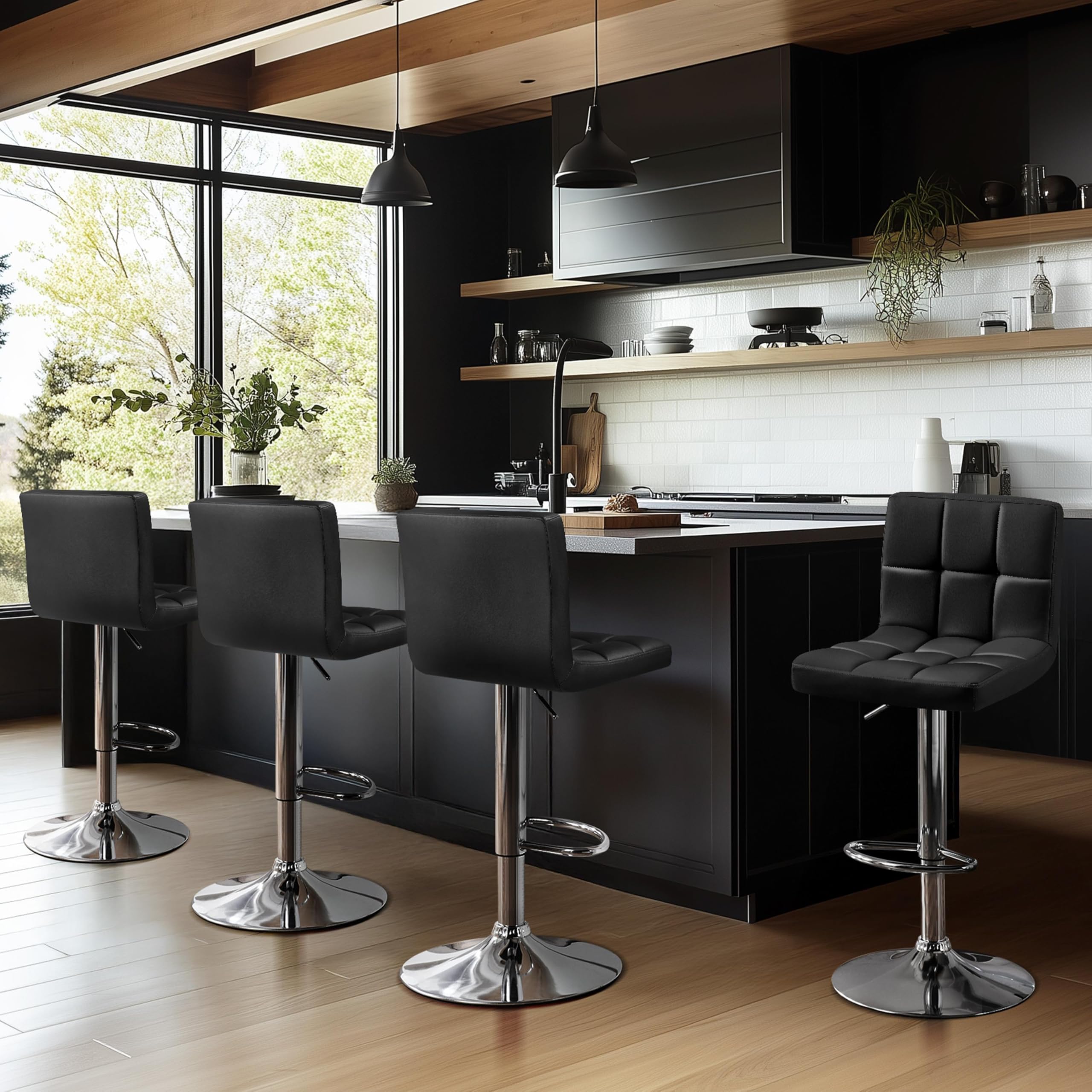 Taburetes de Bar Ajustables Mo - Home Bar Stools reseña y precio