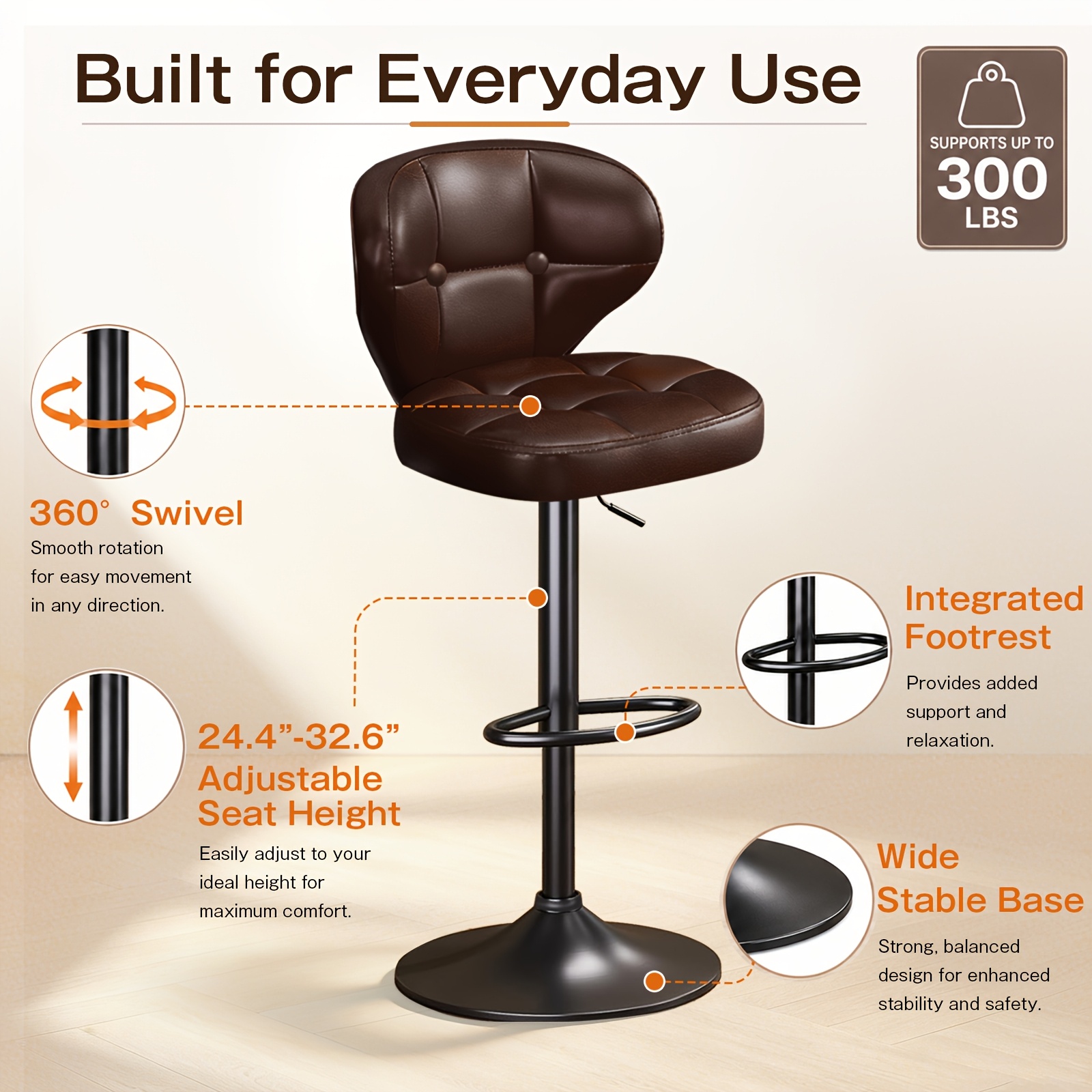 Juego de 4 taburetes de bar gi - Home Bar Stools reseña y precio