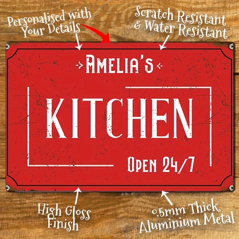 Letrero de pared de cocina per - Home Bar And Kitchen reseña y precio